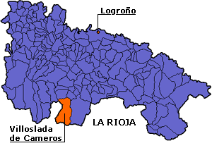 mapa de la localidad de Villoslada de Cameros